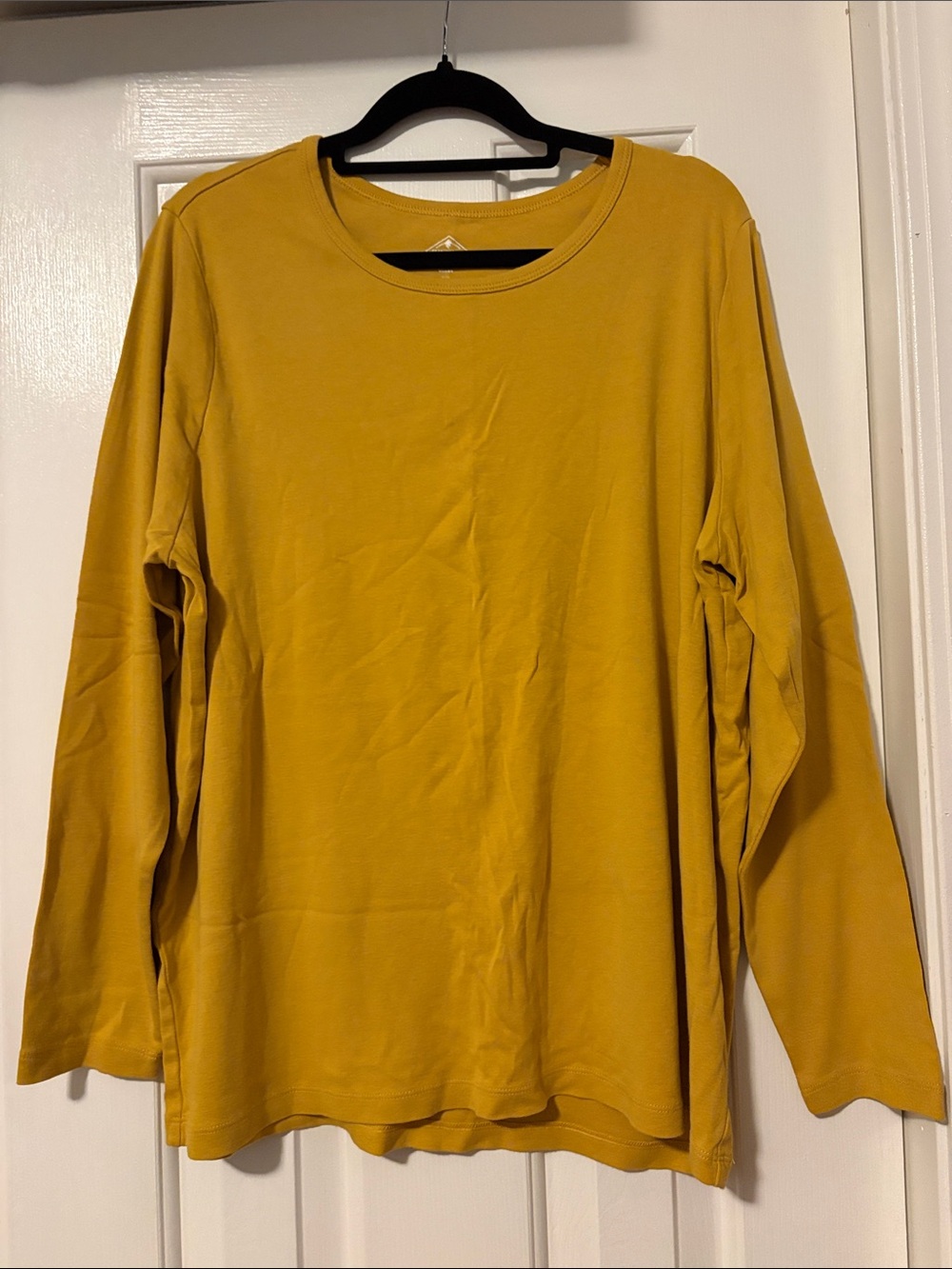St. John's Bay Mustard Yellow Long Sleeve Crewneck Top